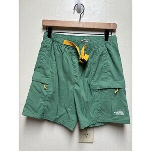 The North Face Class V Belted Shorts Mens S 7" Elastic Waist Deep Grass Green